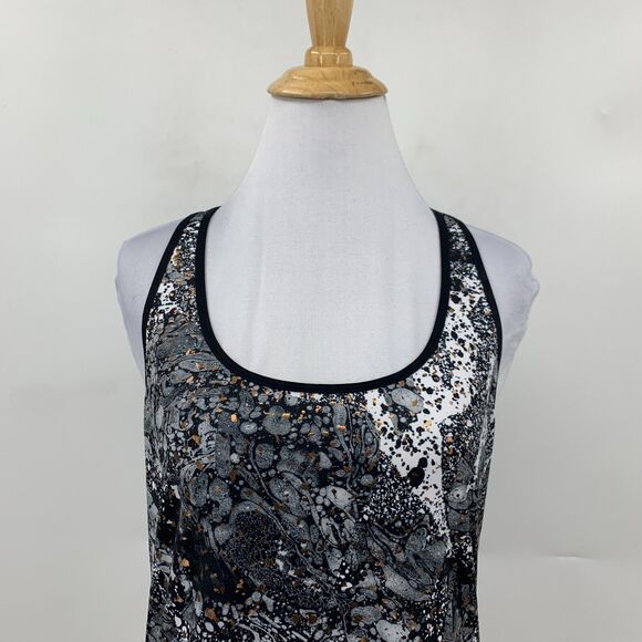 Fabletics Eiffel Tank Women M Medium Gilded Granite Scoop Neck Stretch Racerback - Picture 3 of 13
